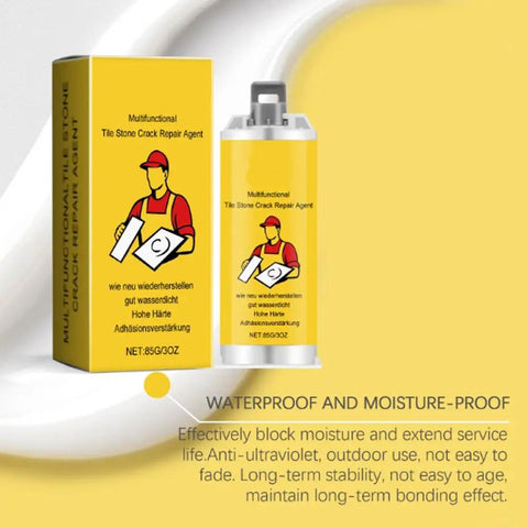 Upgraded Tile Stone Crack Repair Kit Quick Drying Color Adjust For Ceramic Porcelain Granite Marble Repairs packaging