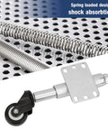 Heavy Duty PU Gate Wheels Featuring Spring Loaded Swivel Casters That Deliver Rock Solid 110 Lb Capacity And Roll Like A Dream While Keeping Heavy Doors Gliding Smooth As Silk, showing metal springs and wheel.