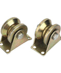 Heavy Duty Beefed Up V Groove Gate Roller Set Two Pack For Sliding Gates And Industrial Machinery With High Strength Steel