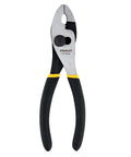 Close-up of a black-handled plier from Three Piece Pliers Set For Diy And Pro Jobs, Multi Color Hand Tools Kit With Heavy Duty Steel Construction