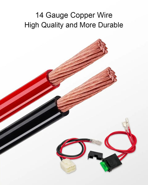 14 gauge wire detail of 4 Pin 2 Wire Battery Wiring Harness For Dirt Quad Dune Buggy MX350 MX400 PR200 Pocket Mod Bella Betty Bistro Daisy