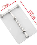 Heavy Duty Pro Grade PCB Mainboard Holder Clamp 12x8cm Steel Adjustable Fixture for IC Grooves and Soldering Repair Board Repair Stand