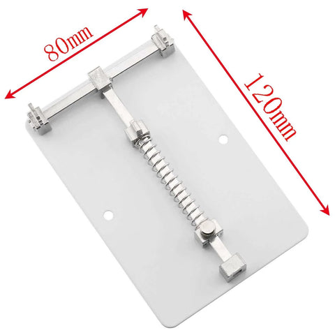 Heavy Duty Pro Grade PCB Mainboard Holder Clamp 12x8cm Steel Adjustable Fixture for IC Grooves and Soldering Repair Board Repair Stand