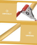 Close-up of No Sweat Premium Smoke Sensor Removal Tool With Heavy Duty Claw Head Aluminum Body showing comfort grip and claw mechanism.