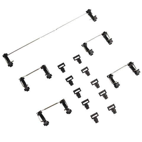 Premium Plate Mount Costar Stabilizer Kit Featuring Balanced Raised Wire Shafts For Sixty And Eighty Seven Mechanical Keyboards parts layout