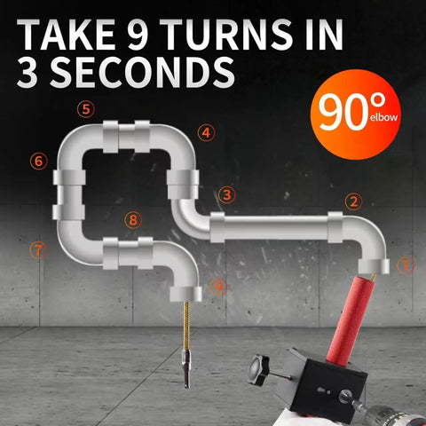 Wall Wiring Machine For Easy Cable Threading And Hidden Pipe Runs Automatic Wire Puller Tool showing cable threading through multiple bends