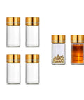 Four Pack Tiny Glass Jars With Lids 2ml Mini Vials Clear Small Bottles With Screw Caps For Ashes Craft Storage