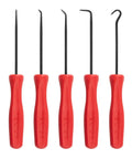 Blunt Pick And Hook Set Five-Piece For Precision Mechanical Work With Straight, 45-Degree, 90-Degree, 130-Degree, Compound Picks
