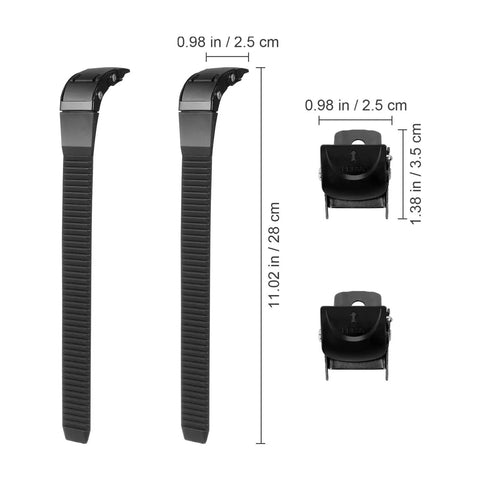 Inline Skate Replacement Straps 2 Pack With Adjustable Universal Buckles And Energy Buckles With Screws Durable Plastic Shoe Clips