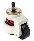 Built Tough 4 Pack Leveling Casters Featuring Nylon Wheels Paired With Nbr Pads For Rolling Like A Dream Rock Solid Grip stem mount caster with black nylon wheel.