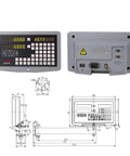 Shop Tough Two Axis Dros Kit Featuring Precision Linear Scale Digital Readout Gauge For Milling Lathe And Drill Equipment Zero Point Zero Zero Five Mm Tolerance No Hassle Setup Silver, showing front and back design with connections.