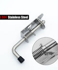 Spring Loaded Latch Pin Set 304 Stainless Steel Barrel Bolt Thickened 2mm Door Lock 5 Inch Black 2 Pack Built Tough For Cabinets Chests And Doors Heavy Duty Security Latch Pins