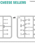 Sprue sheets for Cheese Sellers 1 35 Scale Model Kit Unpainted And Unassembled For Dioramas And Collectors 14 Plus Dope Detailed Figure Kit