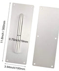 304 Stainless Steel Door Handle Set With Push And Pull Plates Tough As Nails Heavy Duty Door Hardware Kit Includes Backing Plates Screws And Driver For Durable Interior And Exterior Doors, push plate 300mm