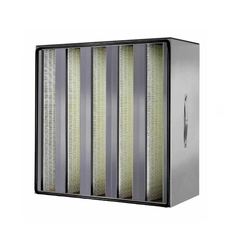 Heavy Duty High-Volume HEPA Filter For Industrial HVAC Systems With 24 By 24 By 11.5 Inches, H13 99.99 Percent Efficiency shown