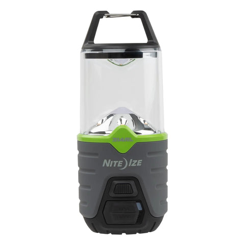 Rechargeable Lantern 314 Lumens With Fast USB Charge In 3 Hours, shown in durable black and green design, for camping and emergencies.