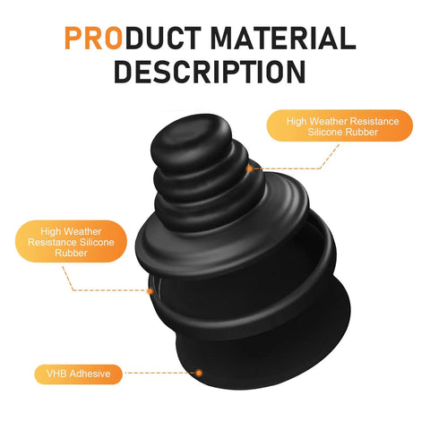Heavy Duty Silicone Car Door Bumper Pads 4 Pack Silent Close Drop Seal made of high weather-resistant silicone rubber.
