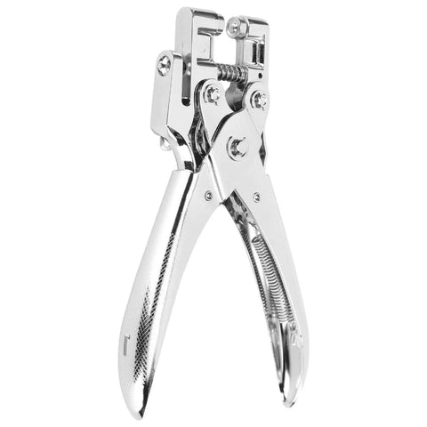 Metal Handheld All In One Hole Puncher With Retainer, adjustable depth 5-14mm, for 30 A4 sheets, office and home use.