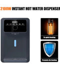 Wall Mounted Mains Fed Water Dispenser With Instant Heat And Adjustable Temperature Space Saving Office Water Cooler Delivers Hot Or Cold Water In Seconds 2200W Electronic Child Lock front view
