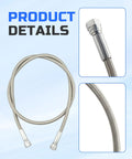 Cool 48 Inch Silver Gauge Line Kit With Double Layer Build For Easy Automotive Fuel Pressure Setup Using 4AN Female Threads To Monitor Your Ride Smoothly, braided hose