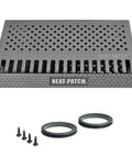 1U Low Profile Cable Management Unit For Server Racks And Enclosures, shown with mounting accessories and vented front panel.