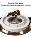 Ceramic flat burrs used in Automatic Espresso Machine With Auto Clean And LatteGo Milk System, Delivers Americano And Cappuccino, Silky Frothed Milk, 24 Coffee Drink Options For Office, Hotel Or Convenience Store Use, Silver Finish.