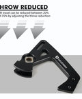 Adjustable short shifter arm for 6-speed manual transmissions, CNC machined aluminum, reduces throw distance.