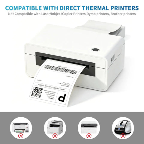 Straight Up Premium 4x6 Direct Thermal Shipping Labels Fanfold Paper With Perforated Divider Line White Heavy Duty Adhesive For Corrugated Boxes Hella Smooth Print Quality No Hassle Loading 500 Pack Roll
