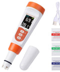 5 In 1 Digital Pool Water Tester with pH and Salinity Meter, USB cable, solution powders, high accuracy temp EC and TDS readouts