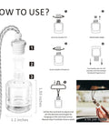 Premium Hanging Car Air Freshener Diffuser Set, Two Pack Vanilla Cream Oil Dispenser With Wood Cap And Glass Bottle, usage instructions.