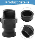 Two Pack F100 1 Inch NPT Camlock Coupling Kit Polypropylene Cam Lock Fittings External Camlock With External Threads Quick Disconnect