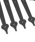 Beefy Heavy Duty Carbon Steel Garage Door Handle Set, Rustproof Matte Black Hinge Handles For Garage Shed Cabinet Barn Doors, 2 Pack, 16.1 Inch Long, Weatherproof Hardware