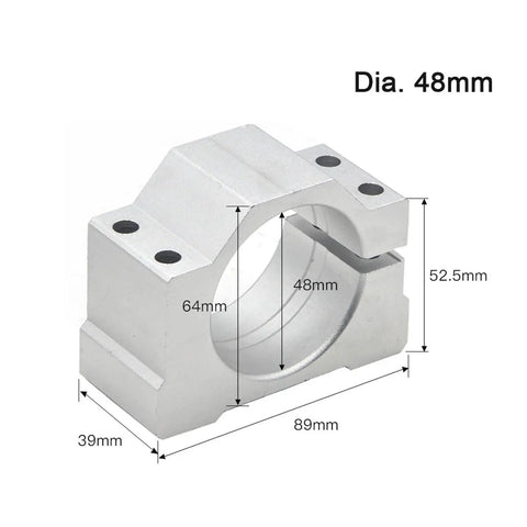 Rock Solid Heavy Duty Plummer Block Bearing Housing For CNC Router Spindle Motor Mount Bracket 48Mm And 52Mm Fits 300W To 600W Units No Fuss Alignment Tight Grip Shop Grade Upgrade Today