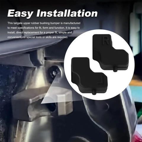 Ford F Series Super Duty Tailgate Upper Rubber Bumper Bushing Kit with easy installation illustration