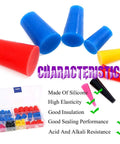 Pro Grade High Temp Silicone Rubber Protective Tapered Plug Kit For Masking In Powder Coating Painting Anodizing Plating And Media Blasting Durable Flexible Reusable Withstand Up To 600 Degrees Fahrenheit For 20 Minutes colorful plugs kit