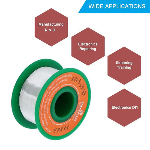 Ultra Thin 0.3mm Solder Wire For Precision Electronics Soldering Rosin Core Lead Free No Clean Sn99 Ag0.3 Cu0.7 Alloy Fast Melting RoHS 30g spool