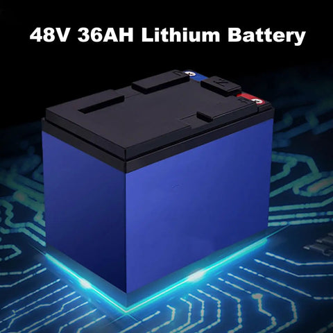 48V 36AH Lithium Battery with blue casing, designed for powering various devices and applications.