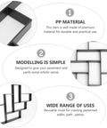 Walkway Paver Mold Kit Reusable Concrete Path Maker For DIY Garden Patio Yard Paving Stones Molds made from black PP, 49.7x40.5x4 cm