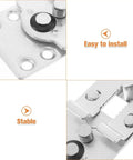Close-up view of Heavy Duty Couch Connectors 5 Pack showing metal clips with pin mechanism for easy installation and stability.