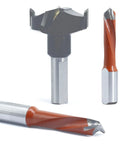 Precision Brad Point Boring Bits And Dowel Drill Bits 8mm X 57mm with carbide tips in various angles, showcasing sharp edges.
