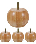 4 Pack Wood Round Furniture Legs 5cm Lift Boost Unfinished Bun Feet For Chair Dresser Sofa Table Replacement Durable Solid Wood Modern Stylish Furniture Riser For Home Decor