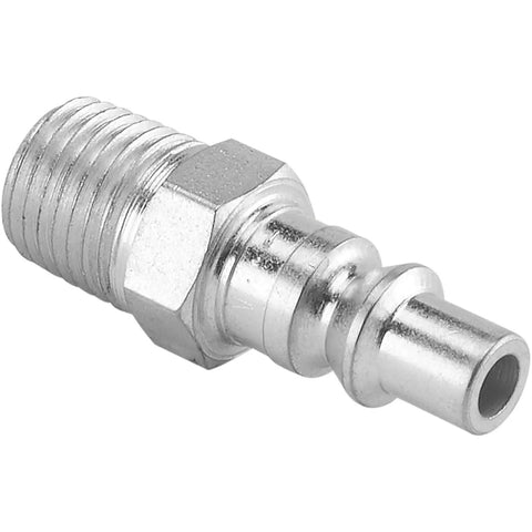 A Style 1/4 Inch MNPT Air Plug Silver 10 Count Pack For Quick Connect Systems Milton Compatible With A Style Couplers And Many Industrial Fittings Easy Fit With 1/4 Basic Flow Size. 1/4 inch MNPT silver air plug