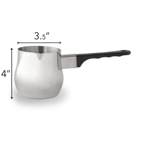Stainless Steel Turkish Inspired Coffee Pot 24 Oz For Rich Smooth Turkish Coffee At Home Durable Kitchen Essential For Coffee Nerds And Lovers Classic Design Easy Pour Perfect For The Crew