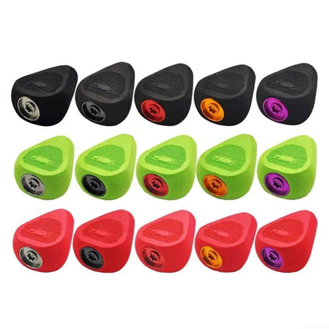 Upgrade Your Fishing Game With This Killer EVA Reel Knob Set For Drt Antares Fishing Rods Featuring Snap-On Handles, Smooth Bearings, And Sleek Silver Black Styling That Lets You Crank Harder And Catch More Big Fish Today On The Water. Black, green and red EVA reel knob set with metal bearing inserts