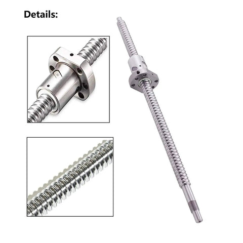 Top Notch High Precision Ball Screw SFU1605 RM1605 1300mm length 16mm diameter with ballnut and housing, smooth steel build