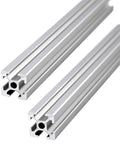 Sturdy 2pcs Aluminum Profile Extrusion Featuring Sleek T Slot Design That Is Totally Anodized and Perfect for DIY builds, close-up view.