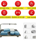 Tabletop Hot Wire Foam Cutter For Styrofoam And Sponge, Adjustable Angle And Temperature, 110V 24W, shown cutting foam shapes