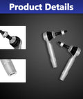 Tie Rod End Kit 6Pcs For Tesla Model 3 And Model Y Beef Up Your Steering With Front Inner Outer Tie Rod Ends And Sway Bar Links Replacement OE Numbers 104483100F 104484100E 104439100D 104439600D, silver metal parts shown