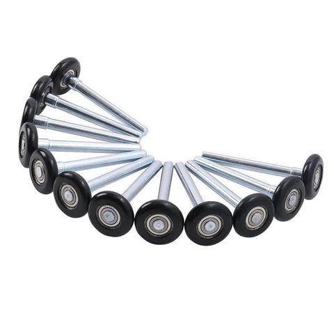 2 Inch Nylon Garage Door Rollers 12 Pack With 4 Inch Stem Replacement Wheels Quiet 6200Z Precision Bearings Durable Nylon Housing