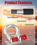 Badass 10 Pack 3/8 Inch Galvanized Steel Shackles Bundle features a clevis hook and a galvanized D ring for heavy-duty towing.